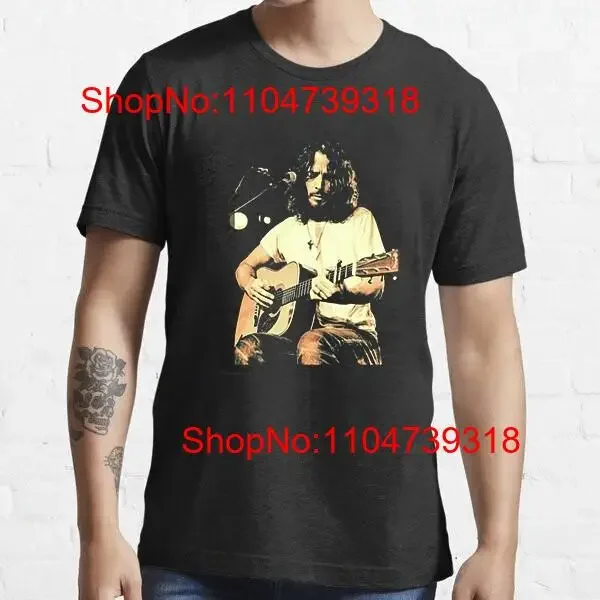 Chris Cornell en el escenario homenaje Vintage banda de Rock camiseta S 5XL vintage lavado moda gráfico homme versátil