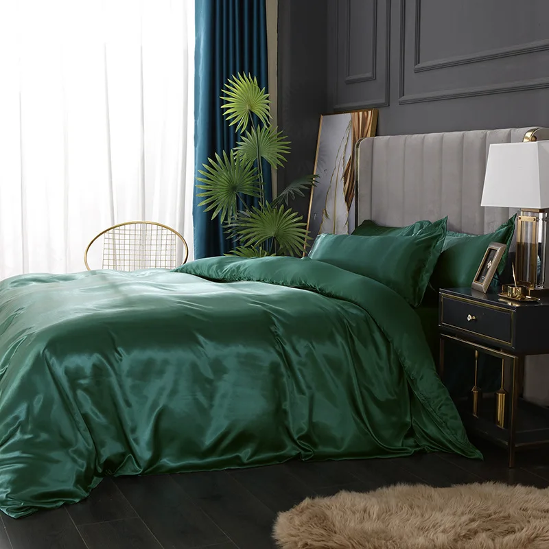 1pcs Bed Duvet Cover for Summer Full Twin King Size Quilt Cover (no Pillowcase) Does Not Include Any Filler Satin Double Bedding