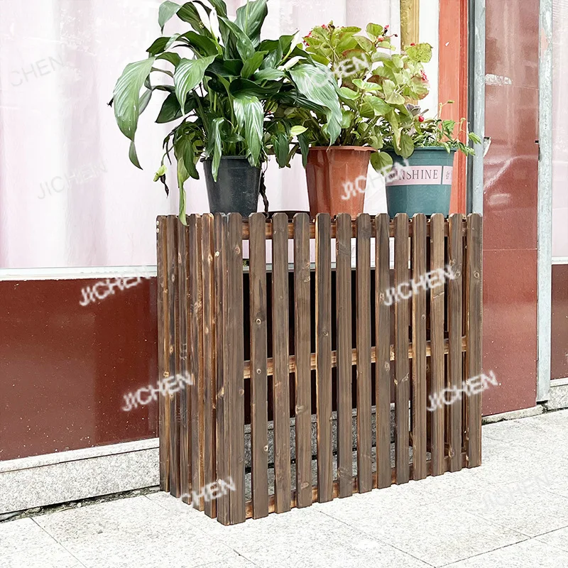 

ZQ Outdoor central air conditioner, external hood, blinds, grille, vent cover, anti-corrosion wood decoration, shielding beauty