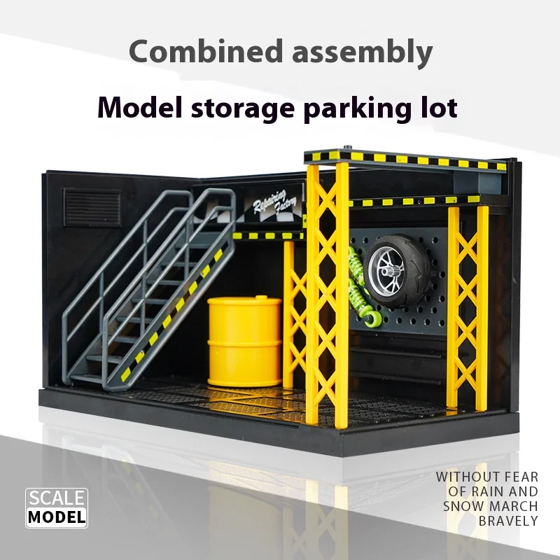 ألعاب موديل للدراجات النارية للأطفال والكبار ، ديكورات منزلية ، مشهد ذاتي الصنع من سبيكة ، ساحة تصليح لتصليح السيارات ، هدية لمحبي الدراجات النارية ،