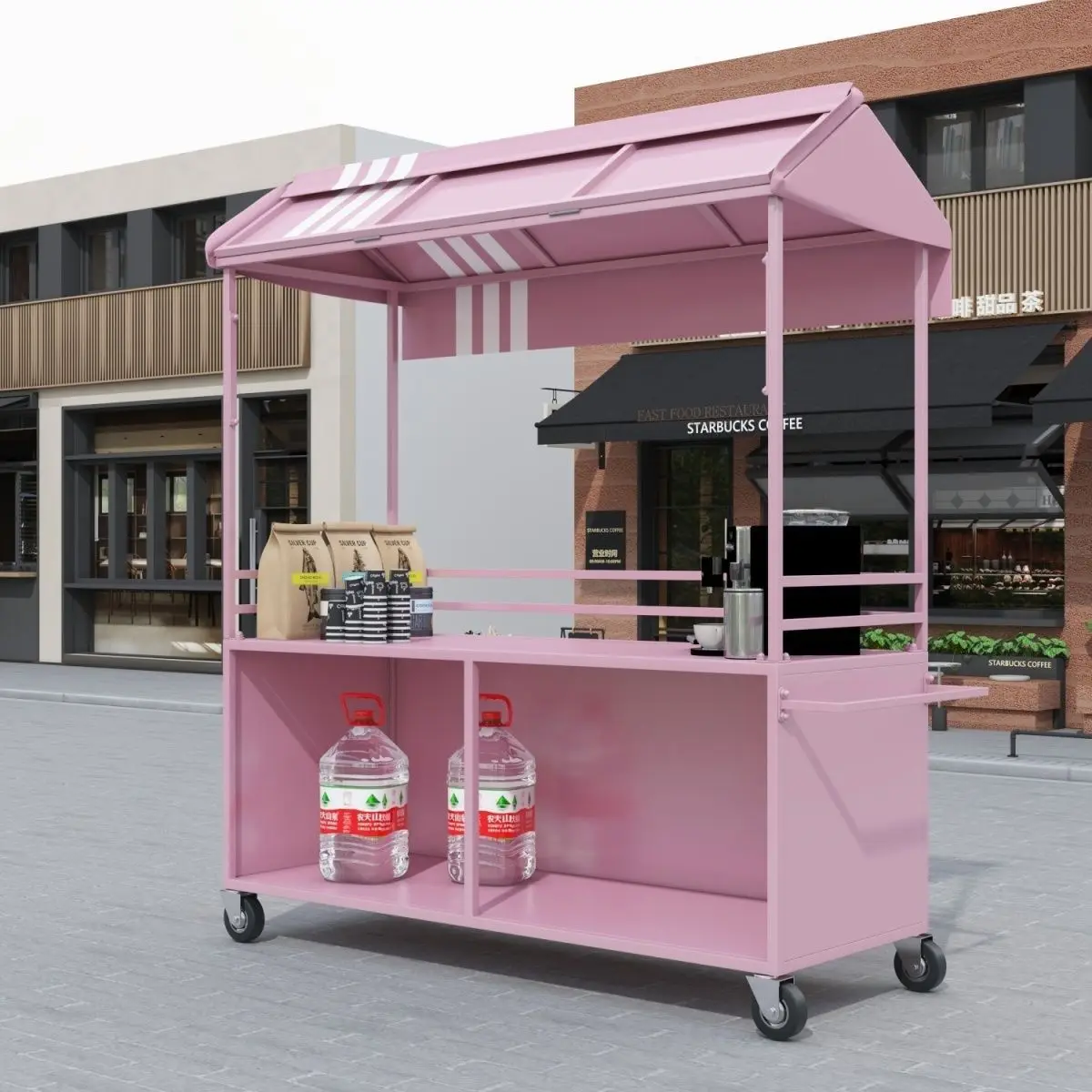 Stall trolley extension canopy outdoor float shopping mall Internet celebrity promotion stall mobile snack stall market
