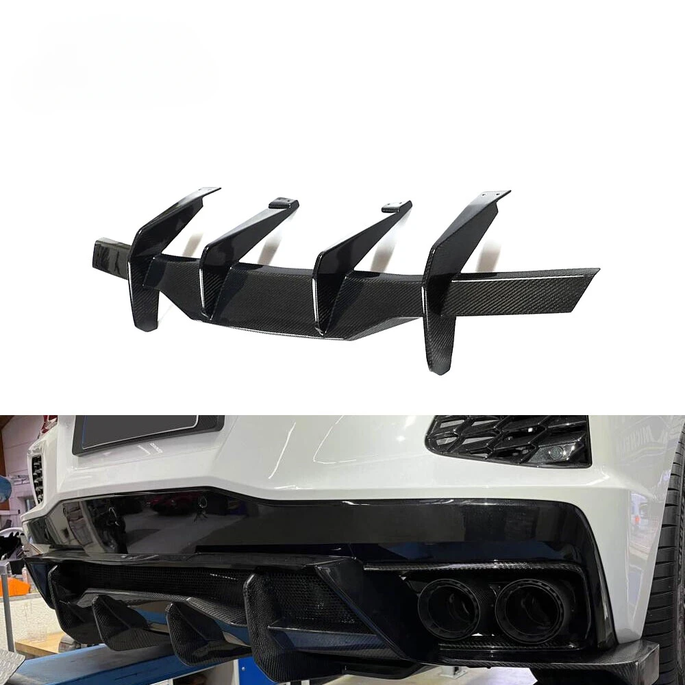 Carbon Fiber Rear Bumper Diffuser for Chevrolet Corvette C8 2020-2021