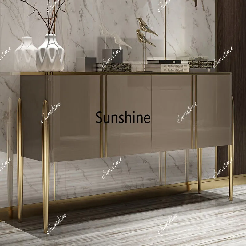 Simple and modern entrance door facing the entrance cabinet Light luxury solid wood decorative cabinet