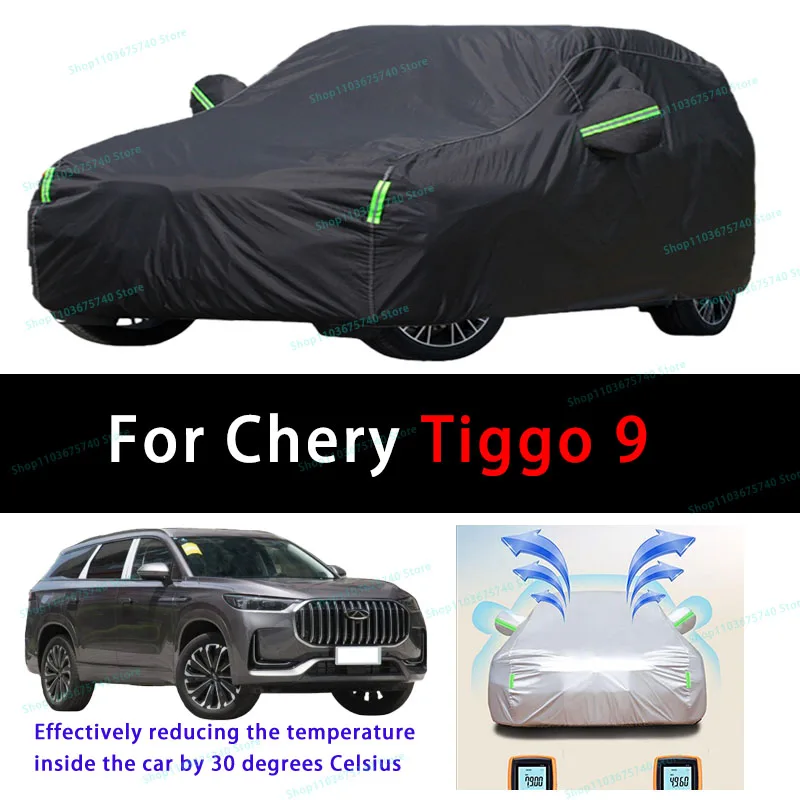 

For Chery Tiggo 9 Summer Full Car Covers Outdoor Sun uv Protection Dust Cooling Protective Auto Protective Cover