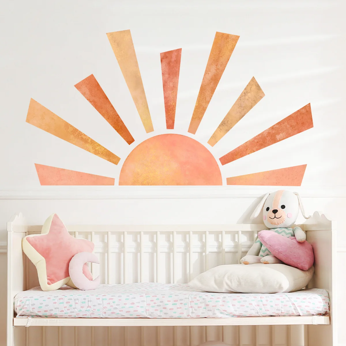 

Creative hand-painted sun wall stickers living room children's room decorative wall stickers self adhesive wall stickers