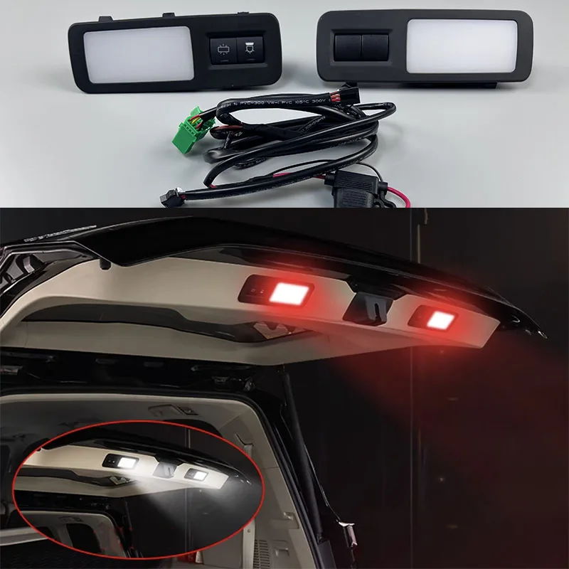 

Поп-подходит для Toyota Land Cruiser LC300 2021-2024, автомобильный фонарь багажника, лампа для кемпинга, задний фонарь задней двери, люк, аксессуары для интерьера