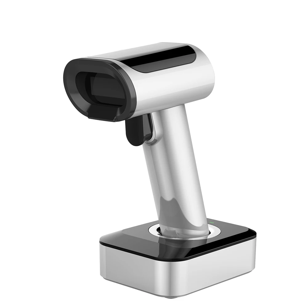 

2.4G Wireless Barcode Reader Long Range Handheld 2D Barcode Scanner with Charge Stand