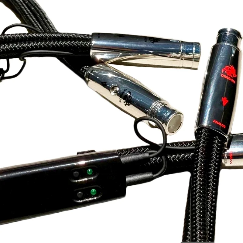 Hi-end dragão xlr cabo balanceado pss prata pura condutor de núcleo sólido amplificador de áudio de alta fidelidade cabo balanceado com caixa