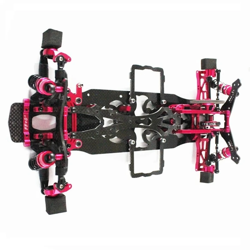 For 1/10 D4 AWD EP Sakura Drift Racing Frame Body Kit Alloy Carbon Fiber,Four-Wheel Drive Racing Frame