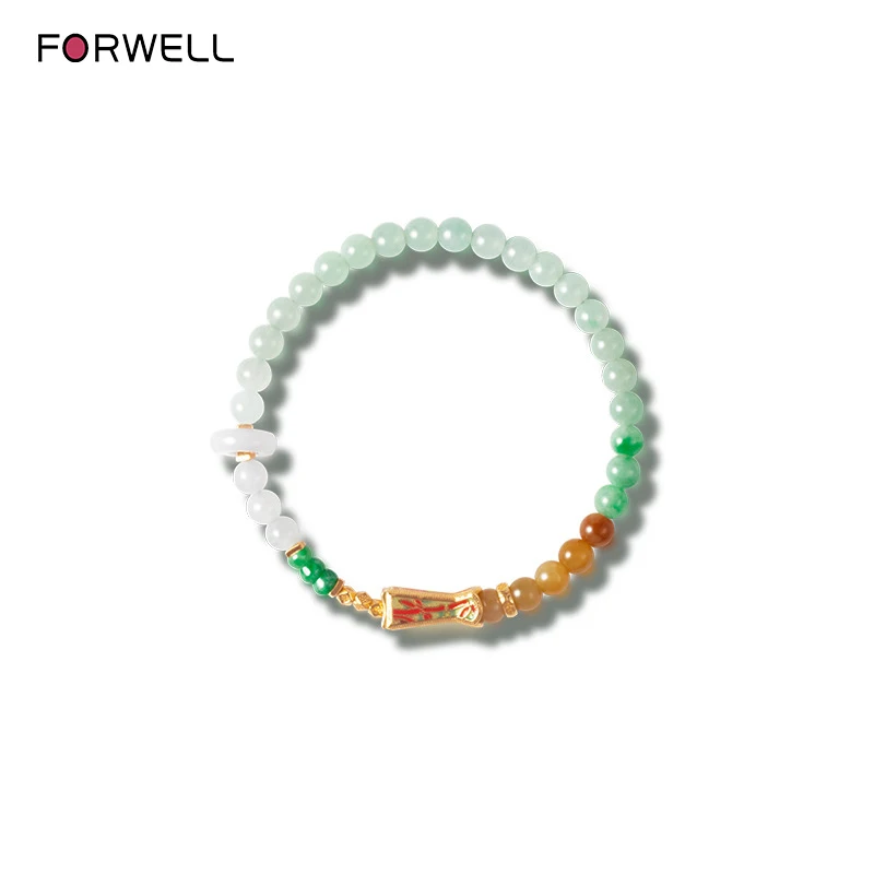 

FORWELL Three-color Jade Bracelet Beaded Bracelet for Women Designer Bracelet Jewelry Elegant Gift Trendy Fashion Fine Jewelry