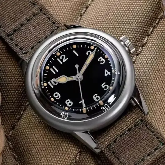 THORN Men Automatic Watch 36MM Pilot Mechanical Wristwatch Diver 150M Waterproof Luminous Bubble Mirror NH35 Military