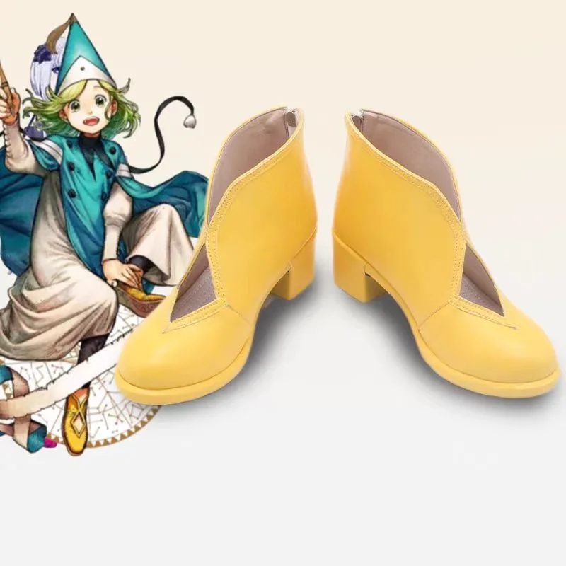 

Обувь для косплея Witch Hat Atelier COCO, желтые туфли на высоком каблуке, реквизит для косплея на Хэллоуин, обувь на заказ