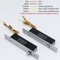 DC12 small access control electric mortise lock embedded electronic bolt lock door lock mini electric lock with feedback 2