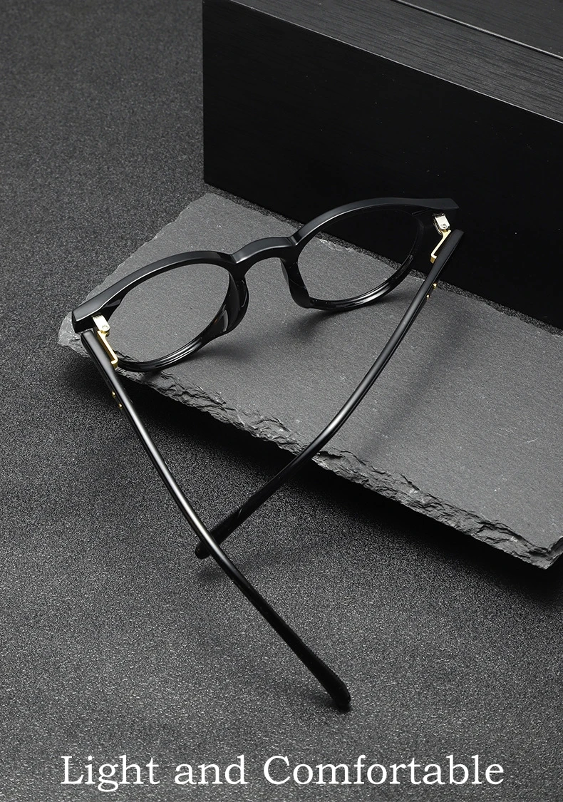 Yimaruili ultraleichte Mode tr90 Brille Männer ohne Make-up Retro runde optische Brillen fassungen für Frauen tl715 – Detail 2