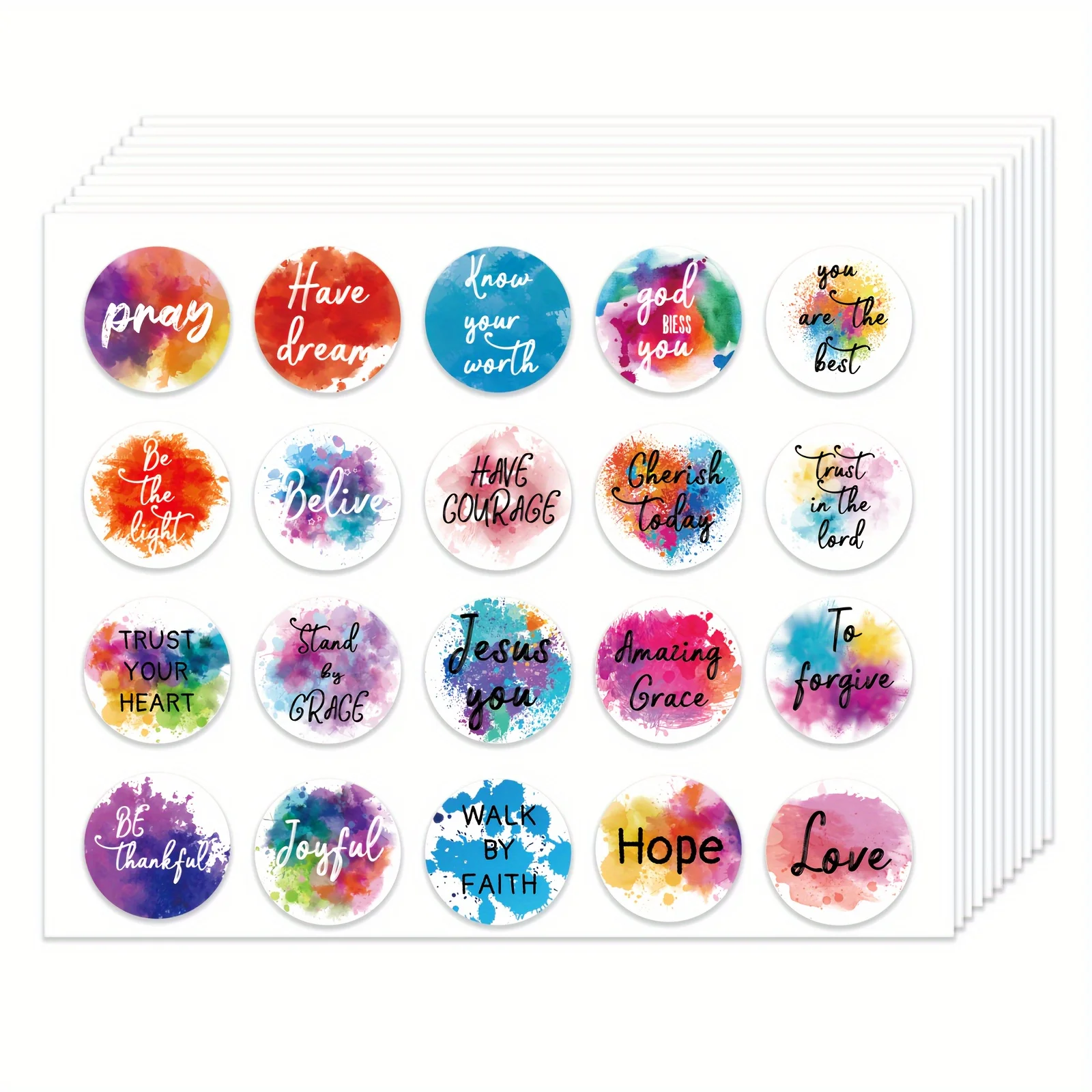 200 Pieces Inspirational Bible and Faith Stickers, Bible and Faith Posters Christian Planner Religious Stickers.