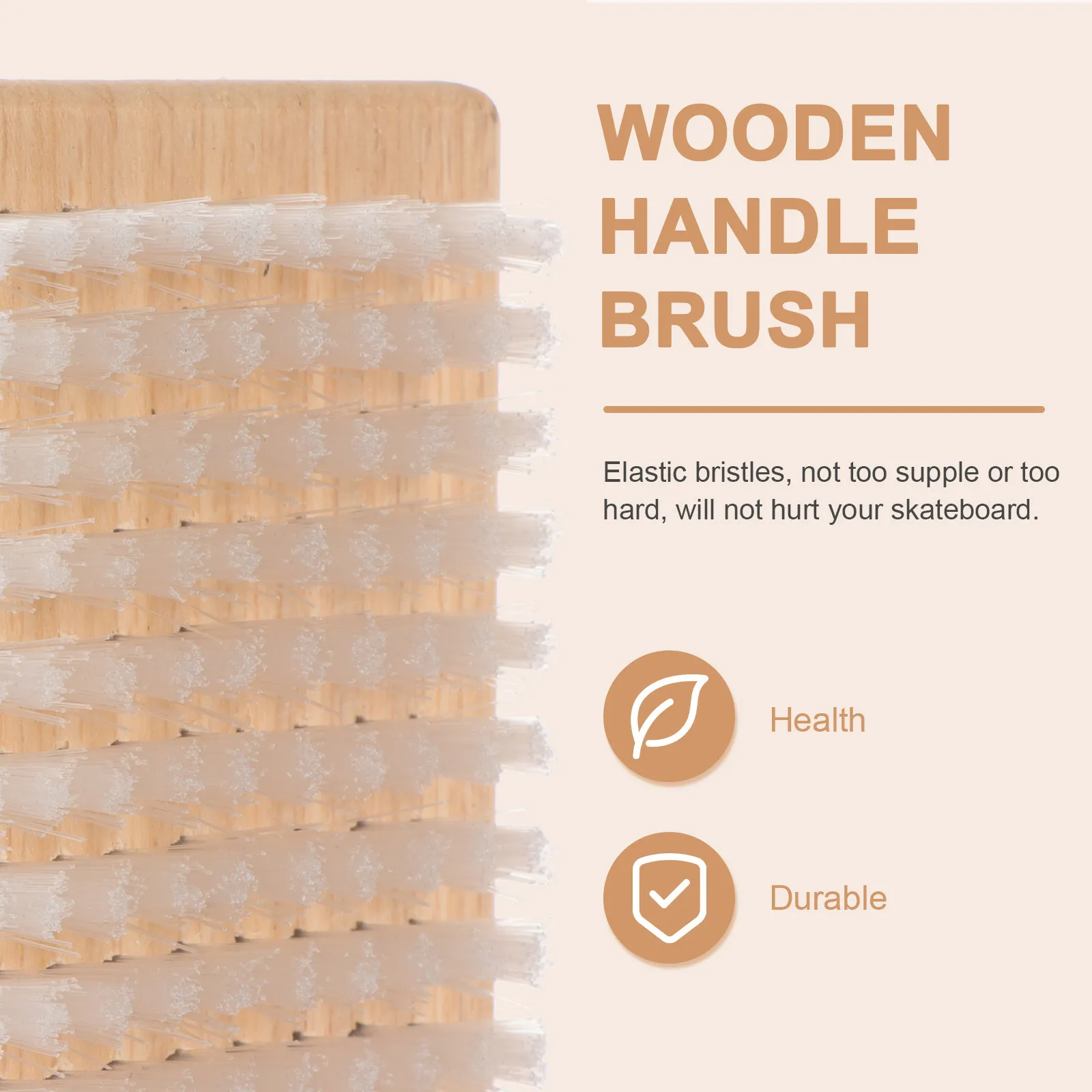 

Sliding Plate Wax Cleaning Brush Wooden Handle Nylon Bristle Scrubber for Skiing Board Skateboard Snowboard Wax Removing