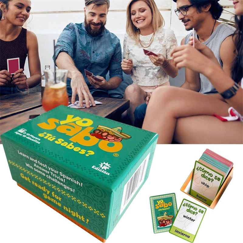 Family Friendly Bilingual Card Game For Game Nights - Hilarious Challenges, Trivia & Spanish Learning Fun For All Ages