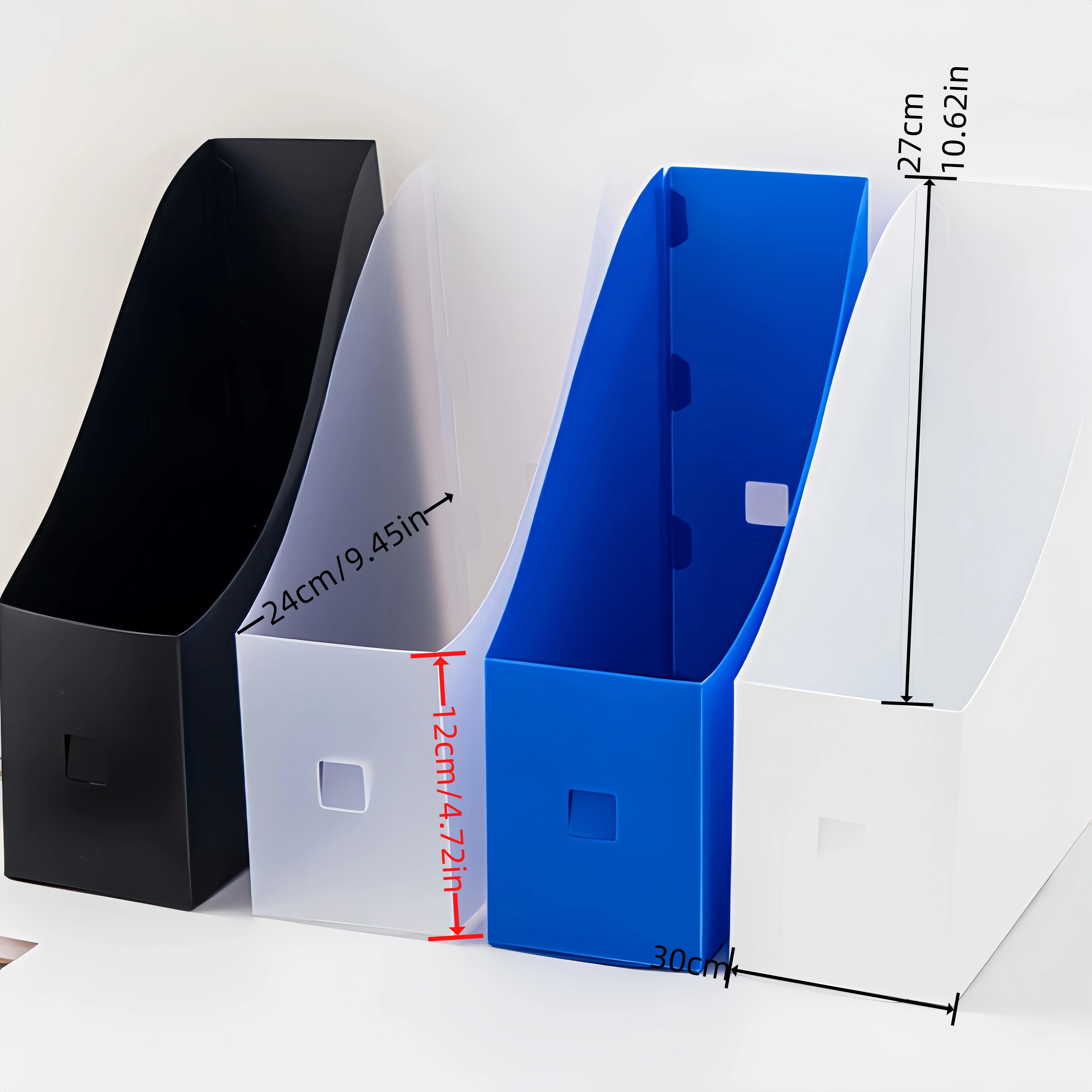 File Box Student Dormitory Desktop Book Stand Desktop Organizing and Storage Box Thickened Plastic Foldable Book Stand JJ1665
