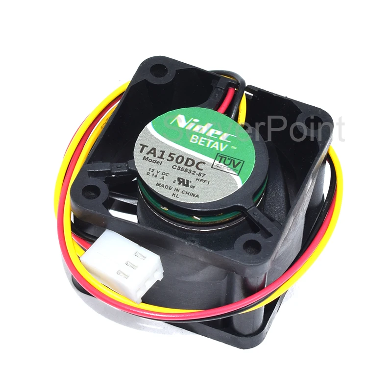 

New For Nidec TA150DC DC12V 0.14A 40*40*28mm Three Wires Double Speed Fan