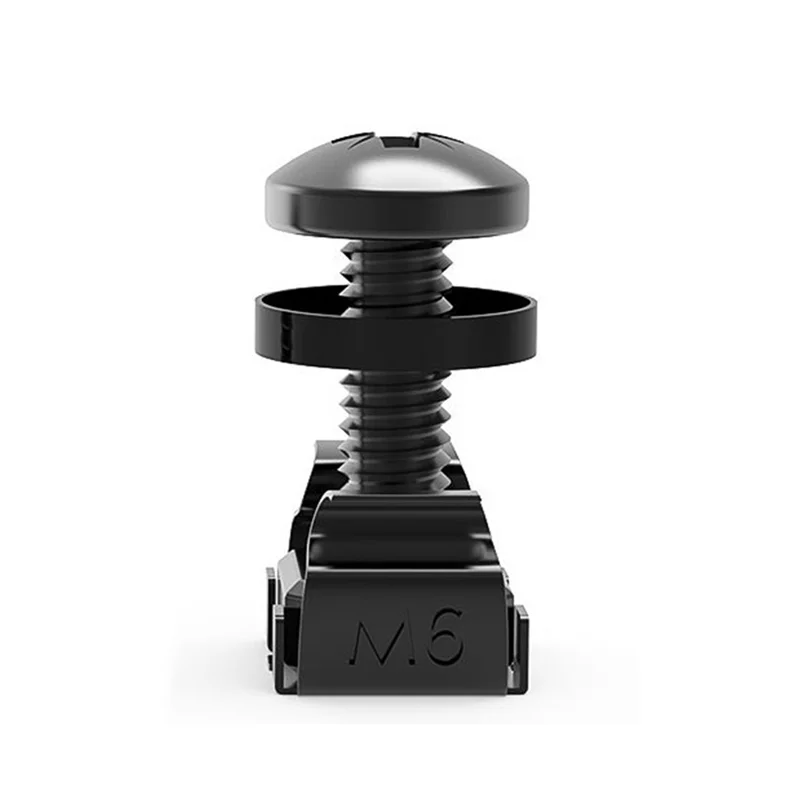 50 Pz M6x16mm Viti per armadio Montaggio su rack Gabbia Dadi Rondelle per viti per ripiani di distribuzione del telaio del server Routers-B51B