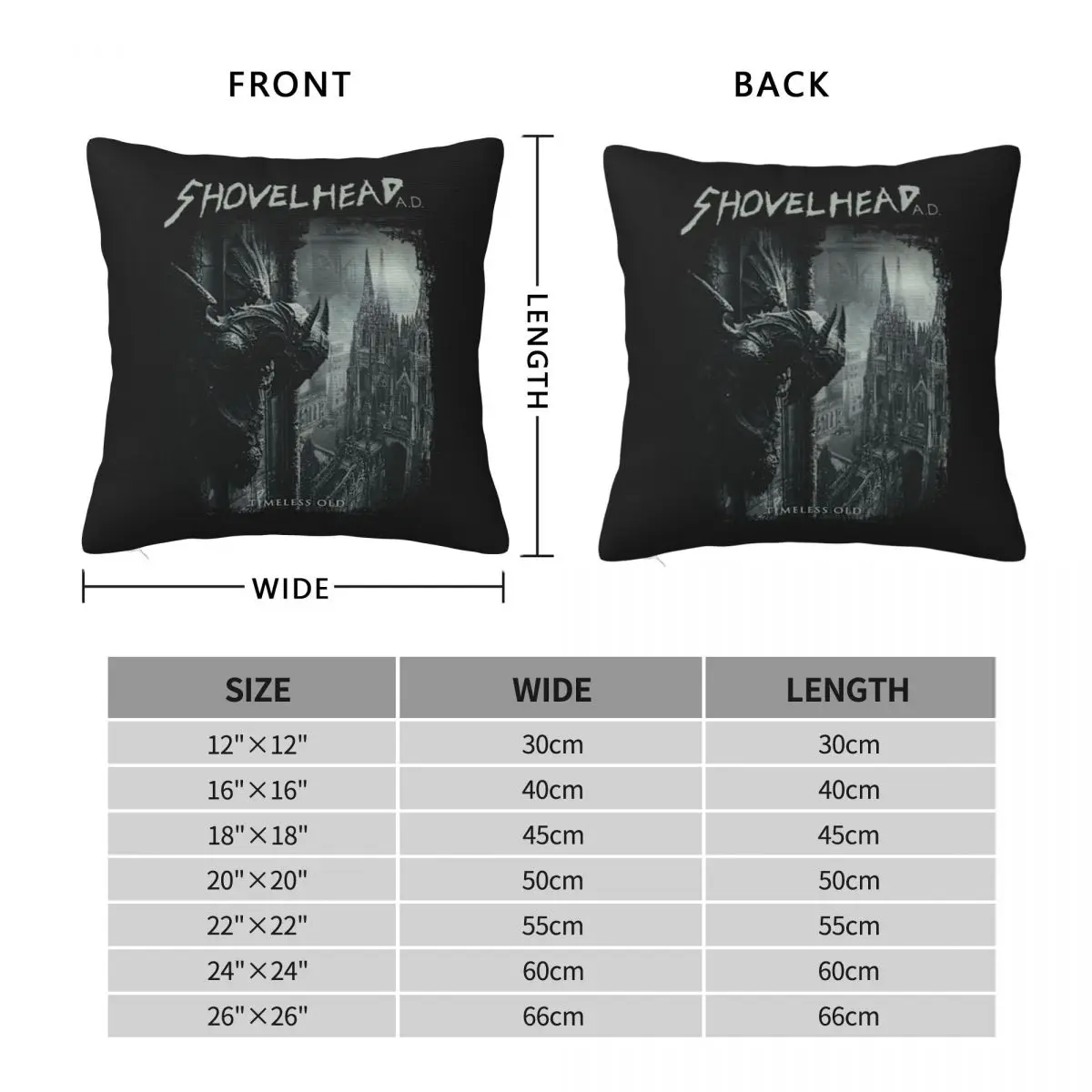 Timeless Old Shovelhead A.D Square Pillowcase Pillow Cover Cushion Decor Comfort Throw Pillow for Home Living Room