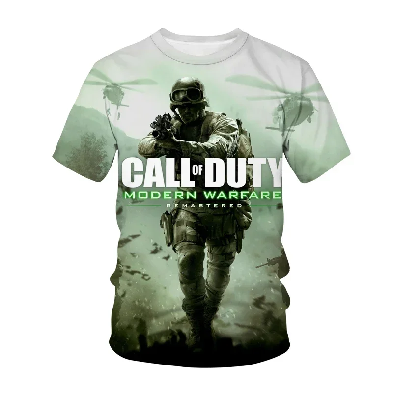 Hot Game Call Of Duty Modern War 3D Printed Kids T Shirt Fashion Casual Cartoons T-shirt Boys Girls Children's Clothes For Girls