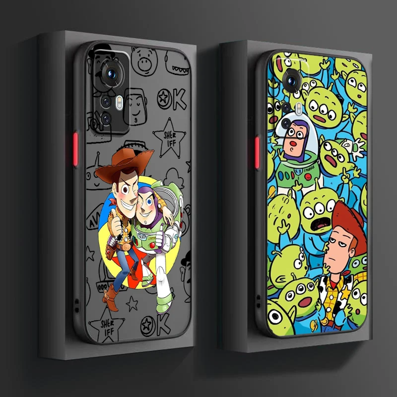 Toy Story Buzz Lightyear Cartoon Frosted Translucent For Xiaomi Mi 13 12 12T 11T 11 11i 10T 10 9T Pro Lite Ultra 5G Funda