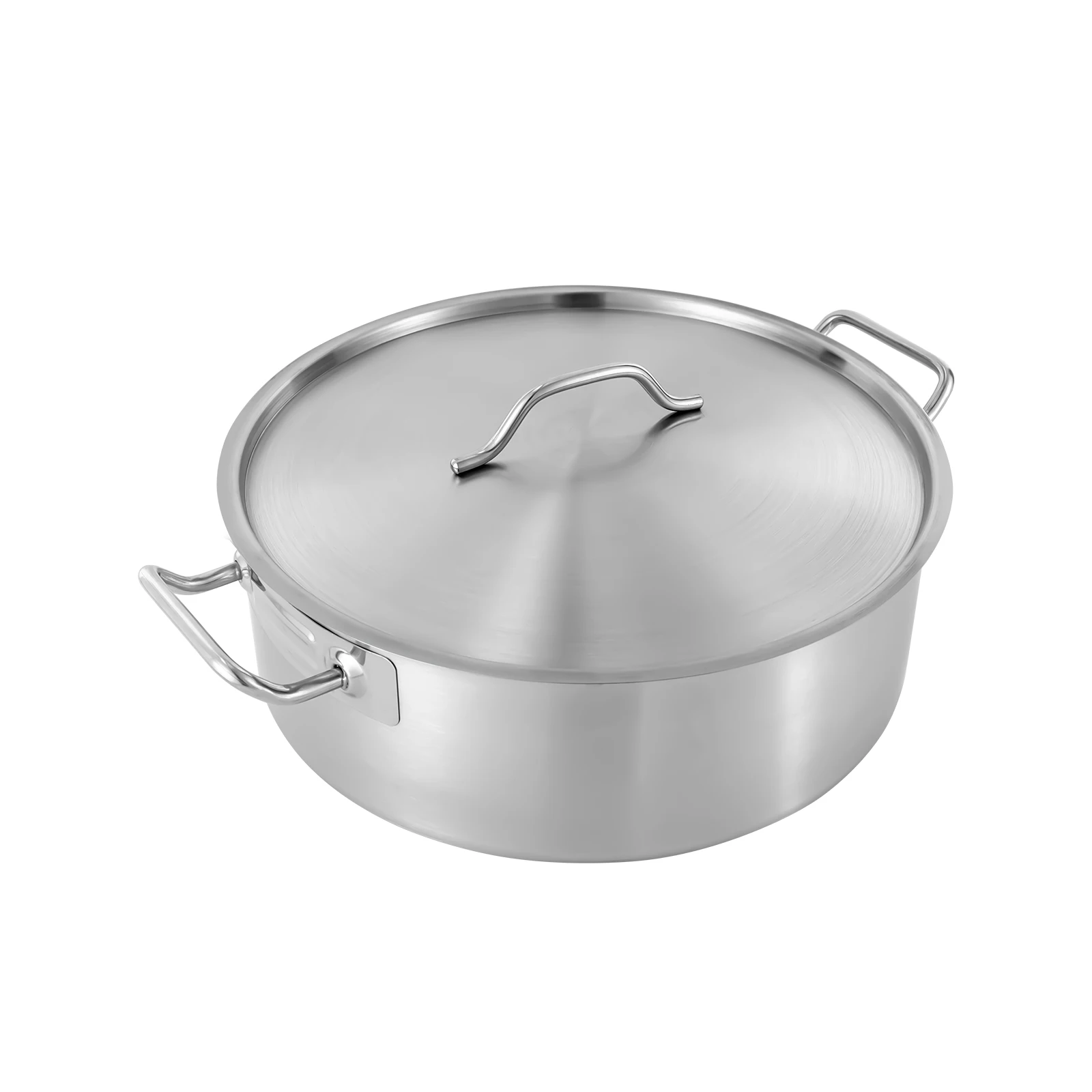 11 Qt Stock Pot Stainless Steel Large Kitchen Soup Cookware with Glass Lid Riveted Solid Stainless Steel Handle Hot Pot, Chicken