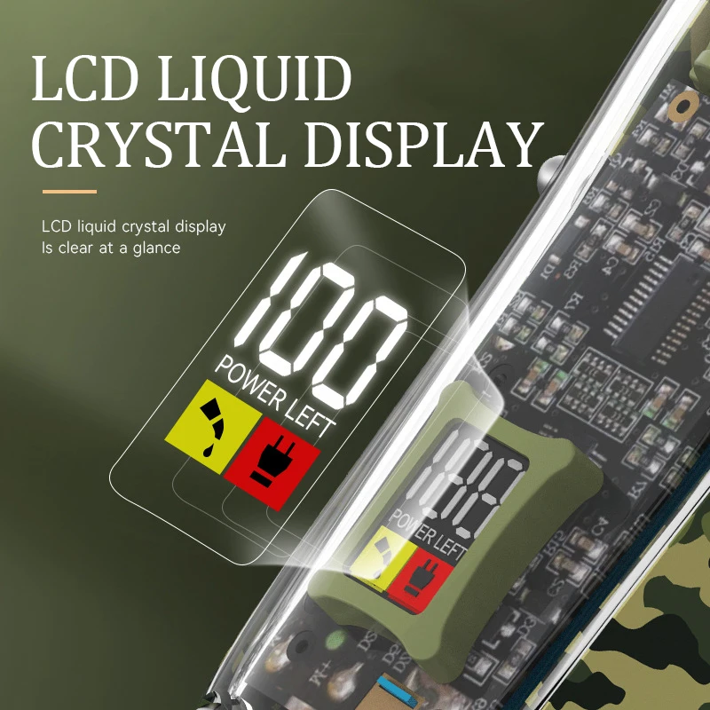 Kemei 남성용 투명 바디 전기 헤어 클리퍼, 전문 무선 트리머, LCD 디스플레이, 헤어 커팅 머신, KM-1928