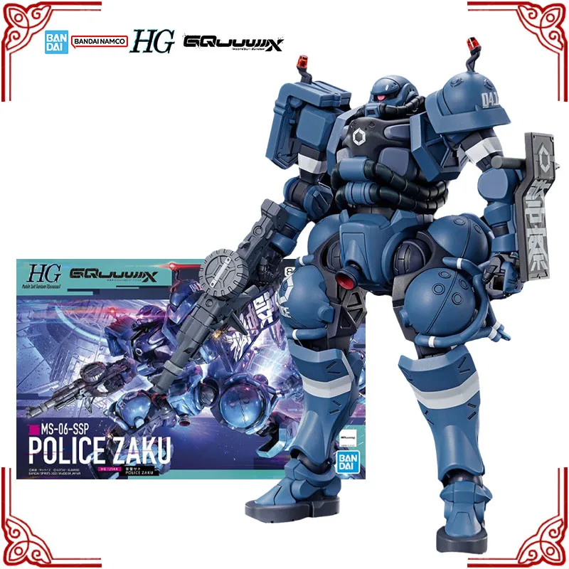 

In Stock Genuine Bandai Gundam Model Kit HG 1/144 MS-06-SSP Police Zaku Anime Action Figure Collection Assembly Model Toys Gifts