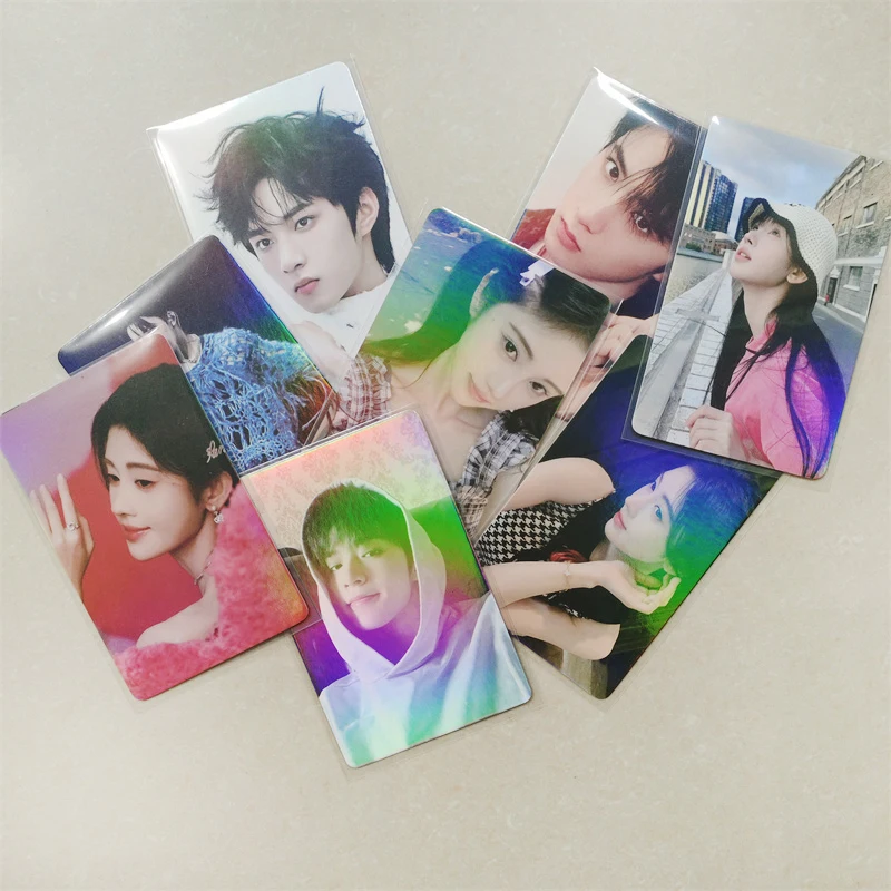 50pcs Card Protector Transparent Acid-free CPP Rigid Photo Card Holographic Protective Film Album Binder Photo Postcard