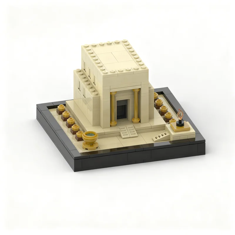 ตัวต่อ MOC คลาสสิค 280 ชิ้น แบบจำลองวัดเอซรา เนฮีเมีย ของเล่นตัวต่อสถาปัตยกรรม ของขวัญคริสต์มาส ของเล่นเสริมสร้างความคิดสร้างสรรค์ ของเล่นเสริมพัฒนาการ