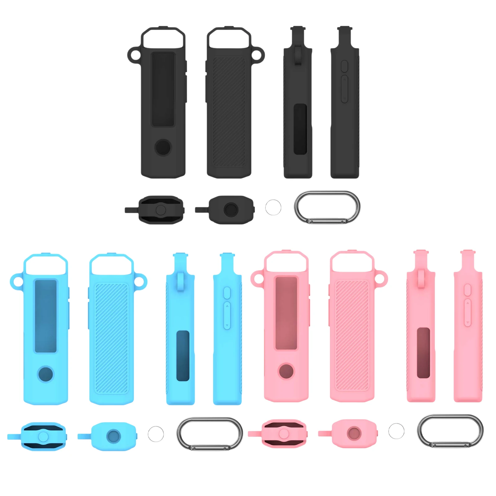 Protective Silicone Case for Fiio SnowSky Echo Nano MP3 Player Dustproof Anti-Drop Shell Cover with Metal Carabiner