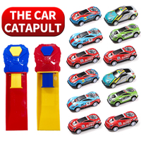 Combination of catapult and toy car set