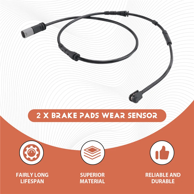 

A10E-передний + задний комплект датчиков износа тормозных колодок для BMW X3 F25 X4 F26, автомобильный аксессуар, тормозные линии 34356790303 + 34356790304