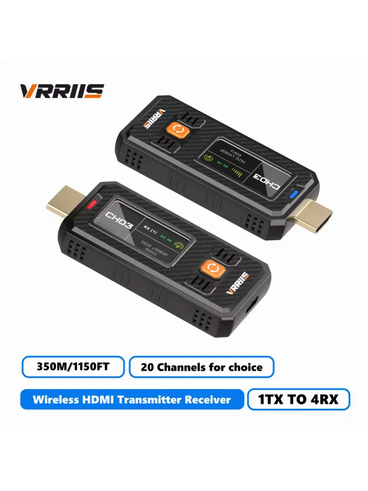 350M1080P Wireless Hdmi Video Transmitter and Receiver 5G Mini HDMI Extender for TV Monitor Office Projector Switch PC Camera