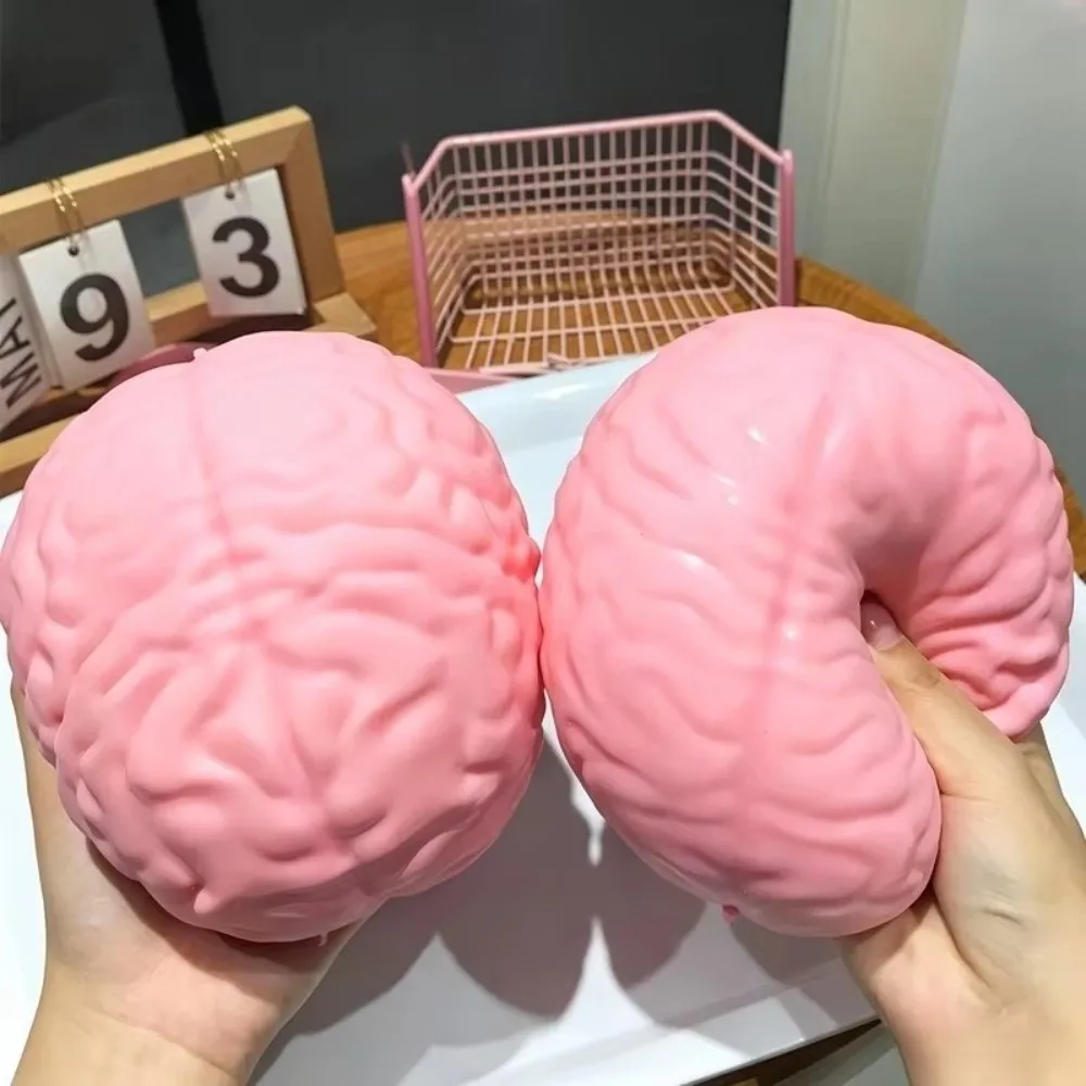 Creative Simulated Brain Squishy Slow Rising TPR Fidget Moldable Prank for Adults