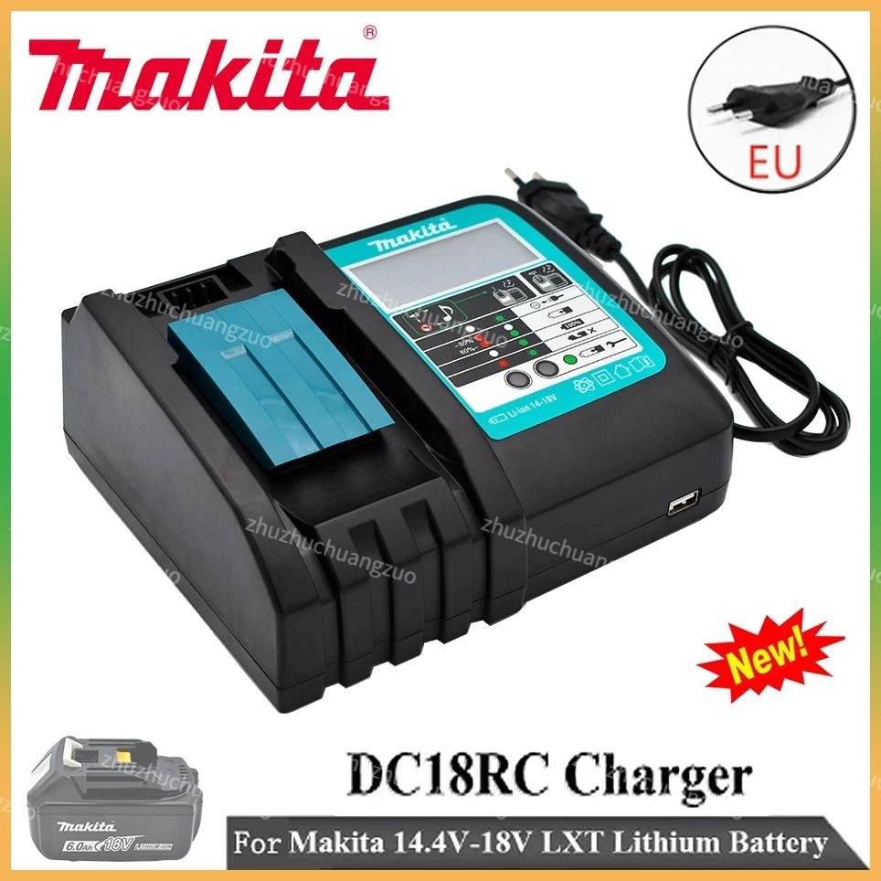 Makita Original Charger 14.4V-18V DC18RC Battery Charger Makita 6000mAh Bl1830 Bl1430 BL1860 BL1890 Tool Power Charger