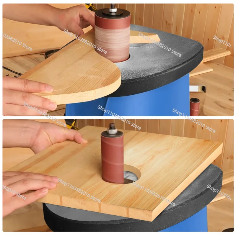 220V 450W 14 Inch Desktop Electric Sander Sand Column Machine Shaft Sander Belt Machine Woodworking Tools