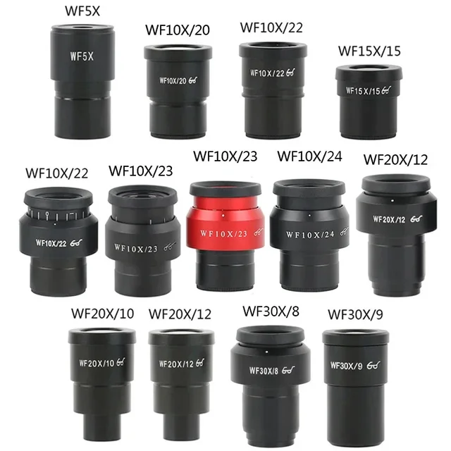 2 SZT. WF5X WF10X WF15X WF20X WF30X Szerokokątny Okular do Mikroskopu Binokularnego Trinokularowego Stereoskopowego, Interfejs Montażowy 30MM