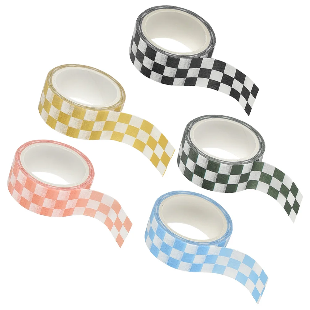 5 Rolls Washi Tape Grid Aesthetic Craft Tape for Planner Journaling Organization Ruler Design DIY Projects