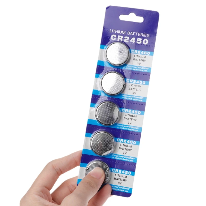 5x CR2450 Button Cell Batteries Disposable Part Battery for Remote Control Watch