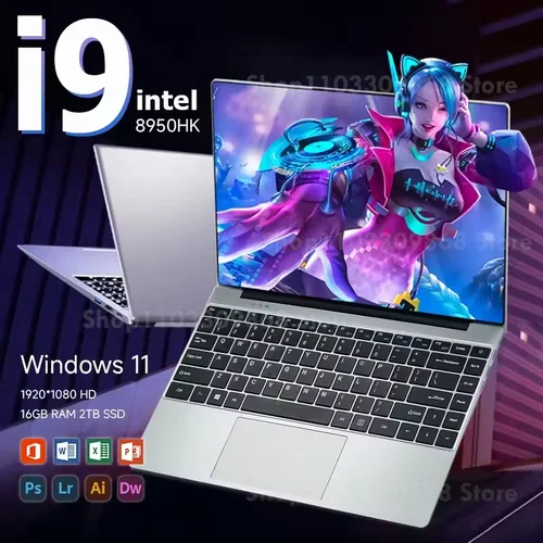 Nueva llegada Windows 11 i9 portátil Intel Core i9 8950HK portátiles para juegos 16GB DDR4 1TB SSD Notebook PC Gamer ordenador portátil