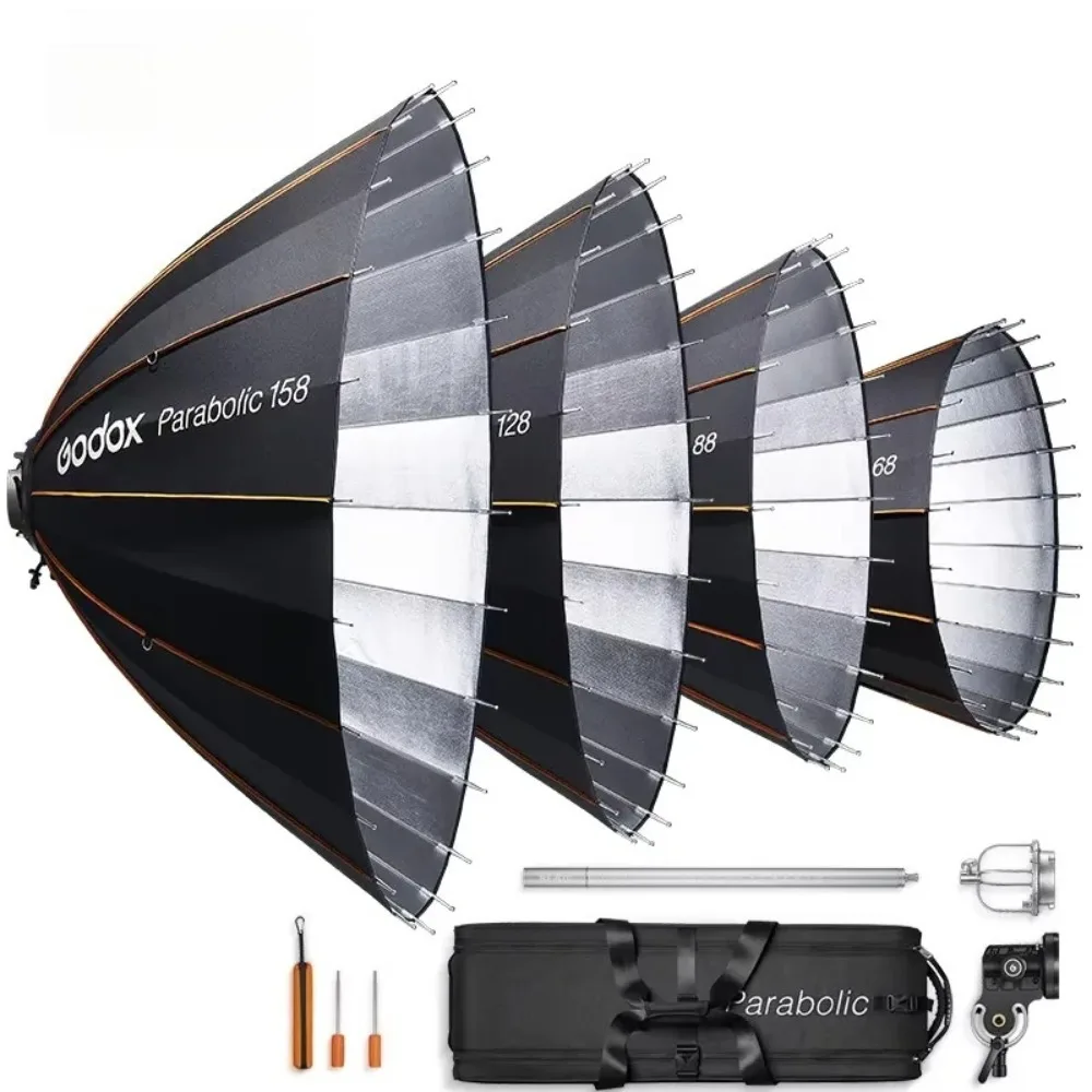 P68 P88 P128 P158 Photographic Parabolic Focusing System for Soft Box Kits with True Parabolic PVC for Soft Box Kits