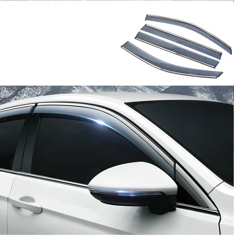 Car Styling Rain Guards Window Door Visor Weather Shield Wind Deflectors Sun Shade Awning Shelter For VW Golf 8 Mk8 2021-2022