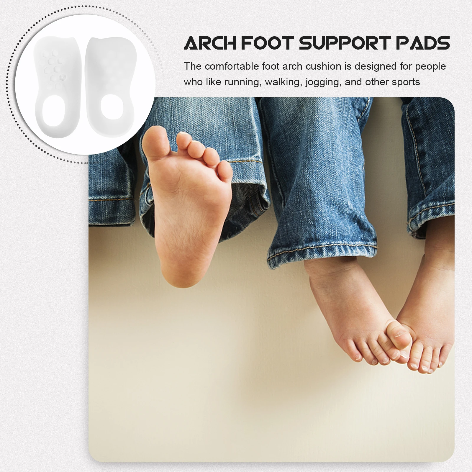 

1 Pair Arch Insoles Cushion Pad For Feet Care Foot Arch Support Pad Orthotic Insoles Flat Feet Support Comfortable Foot Pads For