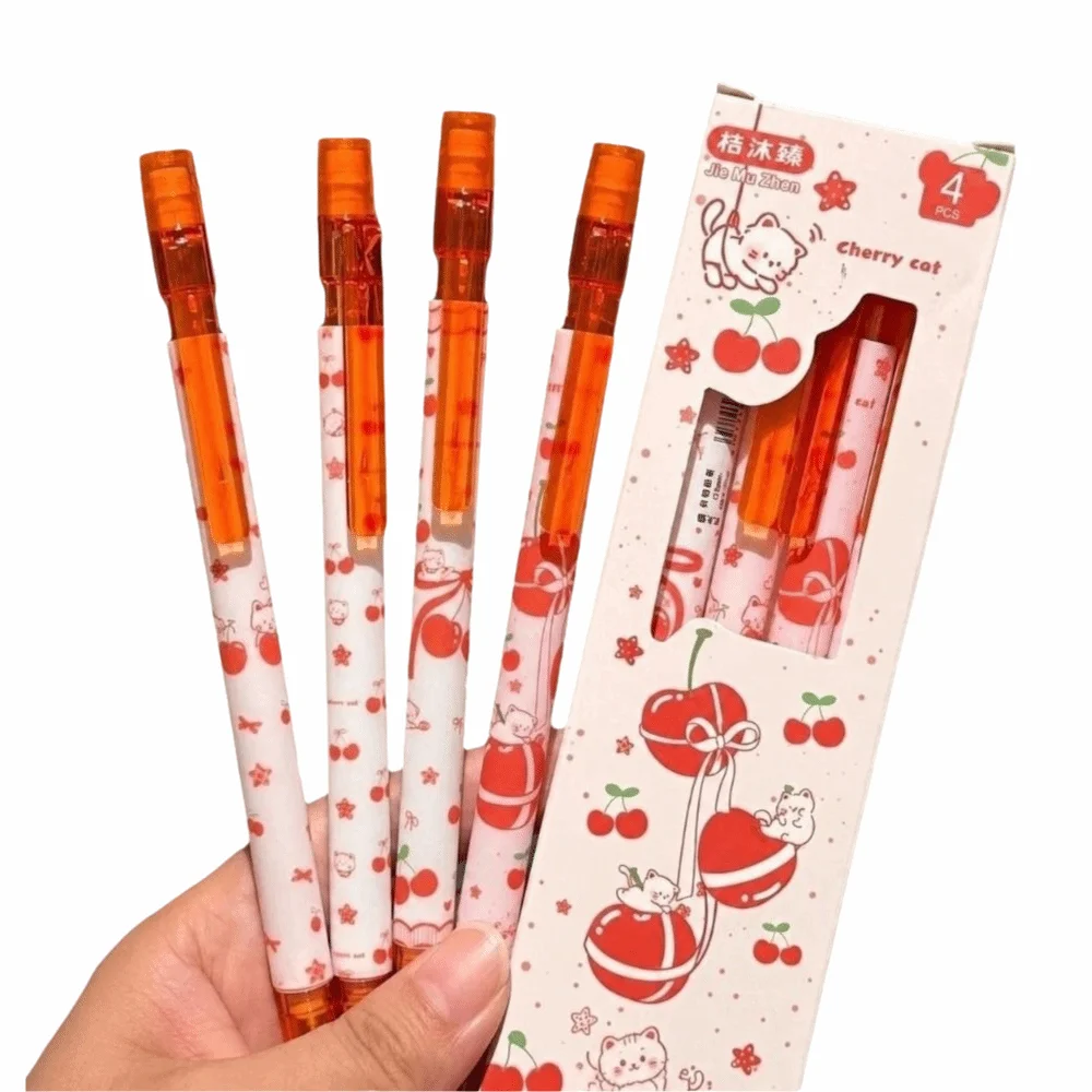 4pcs 0.5mm 2B Lead Mechanical Pencil Set Break Resistant Kawaii Stationery Automatic Pencil Student Writing Pencil Students