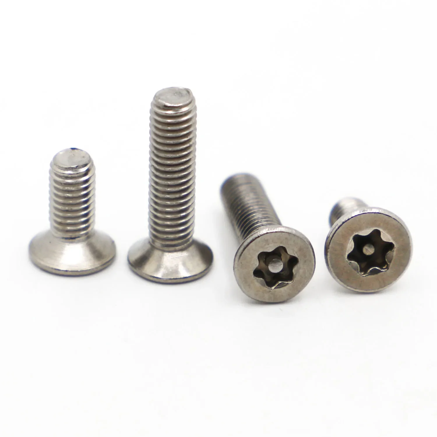 M2 M2.5 M3 M4 M5 M6 A2 304 Stainless Steel Six Lobe Torx Flat Countersunk Head With Pin Tamper Proof Security Screw Bolt