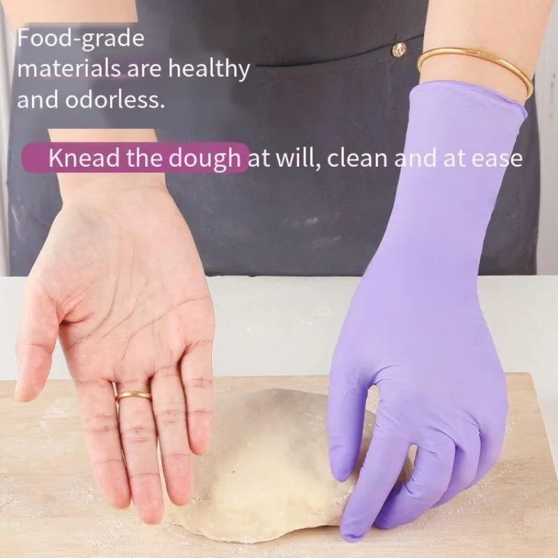 30/50pcs Disposable Household Gloves Portable Food Grade Thicken Elastic Water-proof Oil-proof Cleaning Tools Kitchen Glove Ins