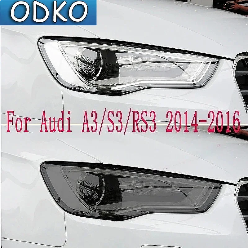 Car Headlight Tint Black Protective Film Protection Transparent TPU Stickers For Audi A3 S3 RS3  14-16 17-20 21-On  Sportback